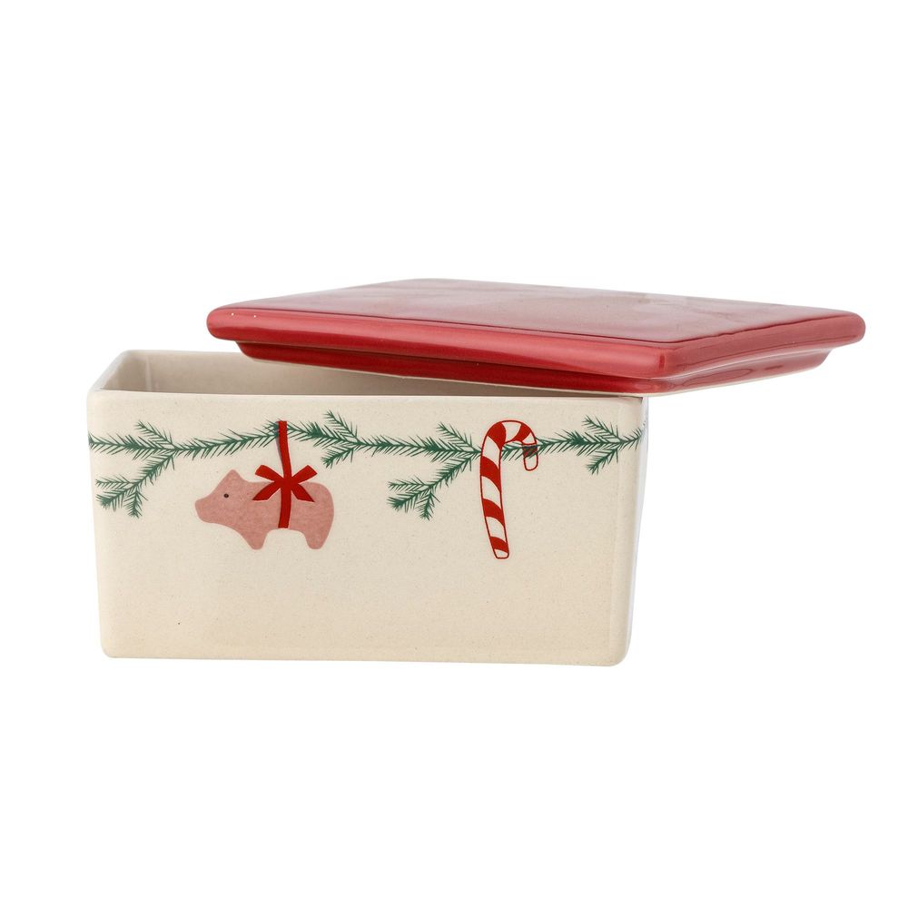 Couverts & ustensiles de cuisine - Yule Boîte à beurre, Rouge, Grès  - BLOOMINGVILLE MULTIBRAND HOUSE