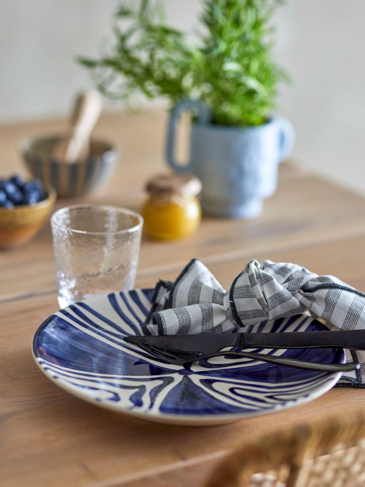 Everyday plates - Shama Plate, Blue, Stoneware - BLOOMINGVILLE MULTIBRAND HOUSE