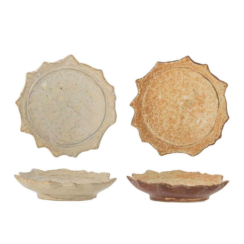 Bowls - Lilah Bowl, Brown, Stoneware Set of 2 - CREATIVE COLLECTION