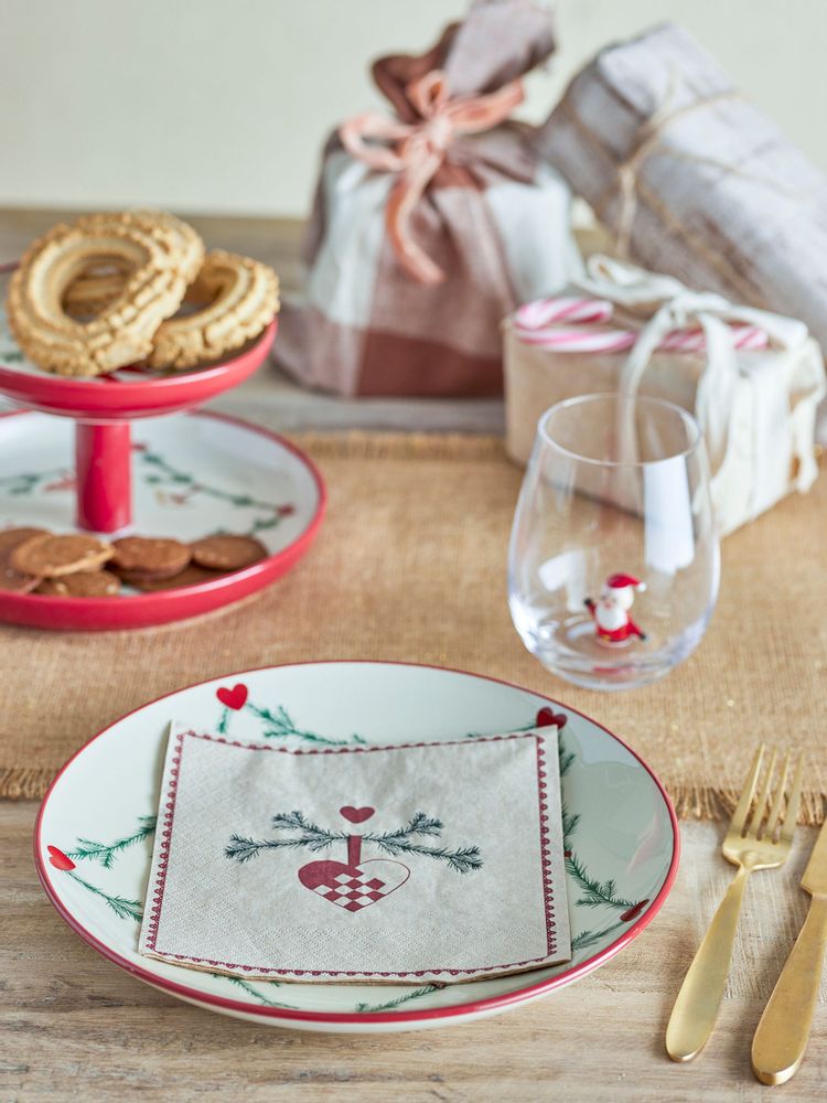 Serviettes - Yule Serviette, Rouge, FSC® Recycled, Papir Pack of 20 - BLOOMINGVILLE MULTIBRAND HOUSE