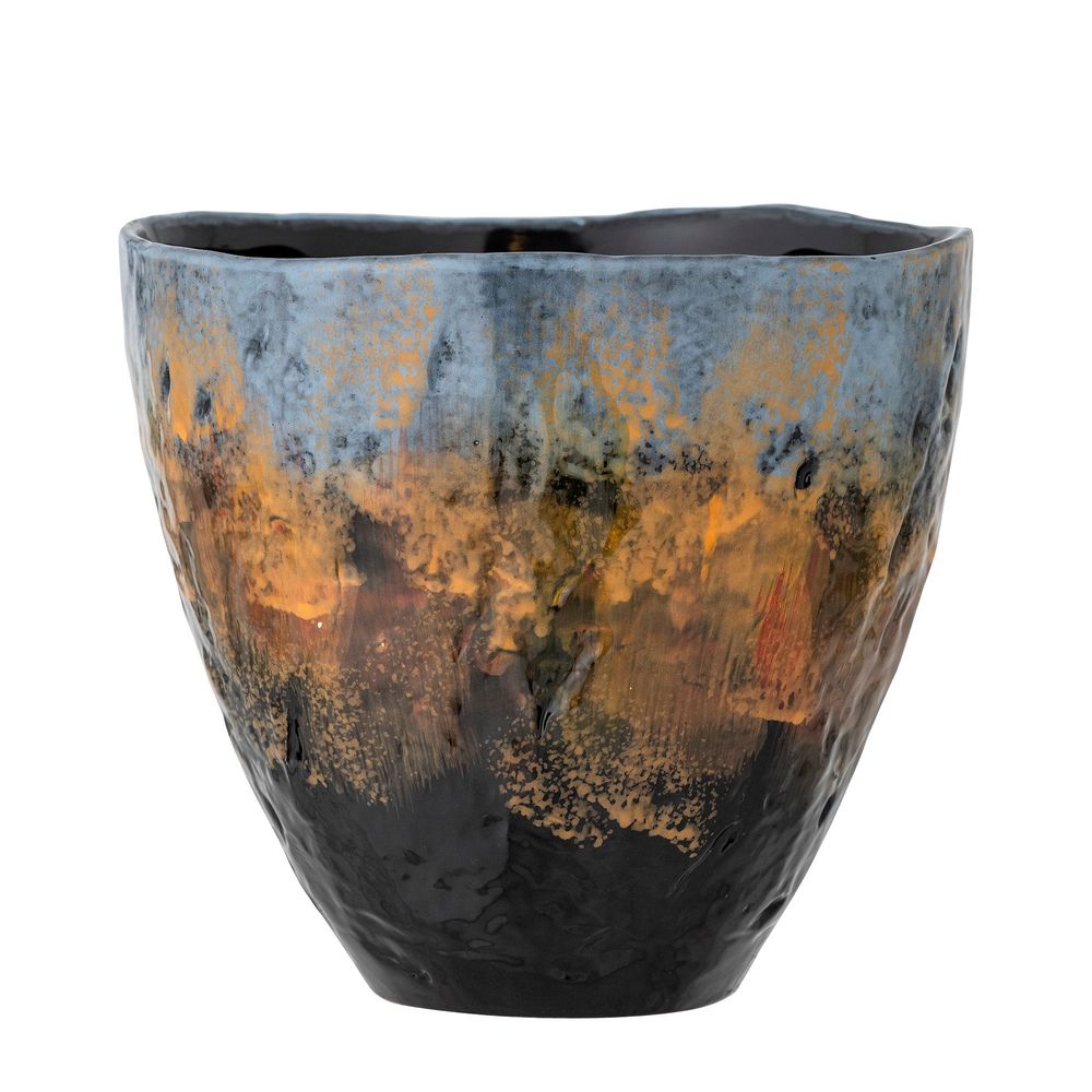 Flower pots - Bong Flowerpot, Blue, Stoneware - CREATIVE COLLECTION