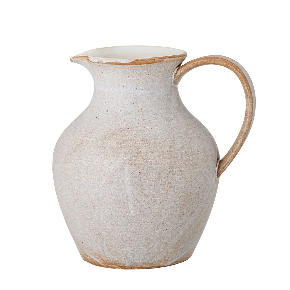 Carafes - Lavra Jug, Nature, Stoneware - BLOOMINGVILLE MULTIBRAND HOUSE