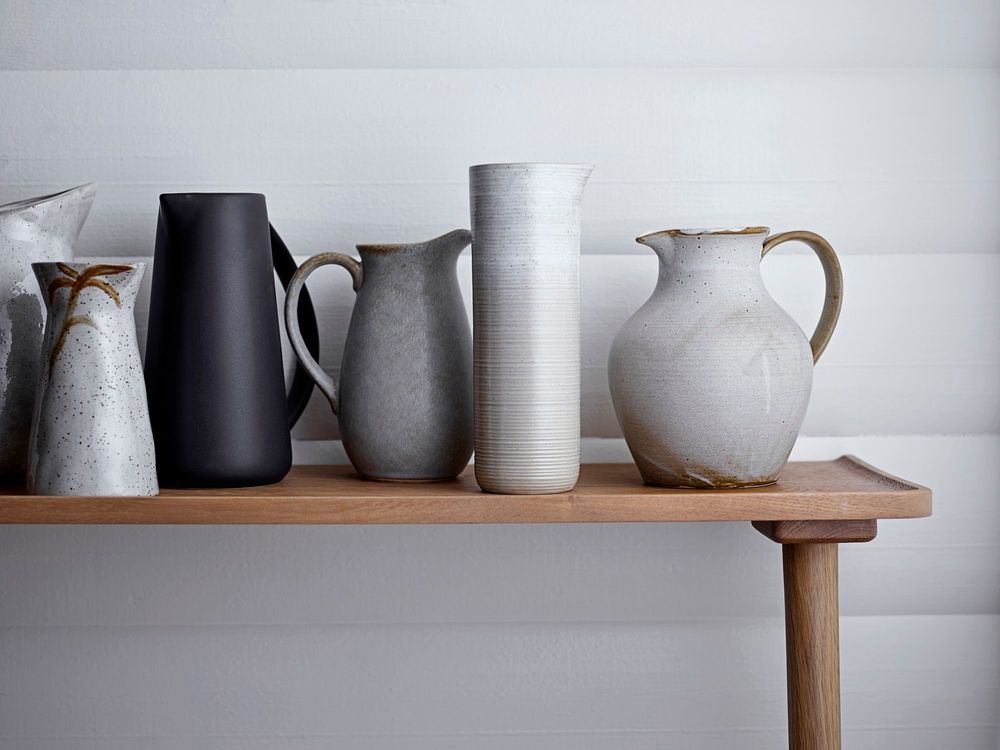 Carafes - Lavra Jug, Nature, Stoneware - BLOOMINGVILLE MULTIBRAND HOUSE