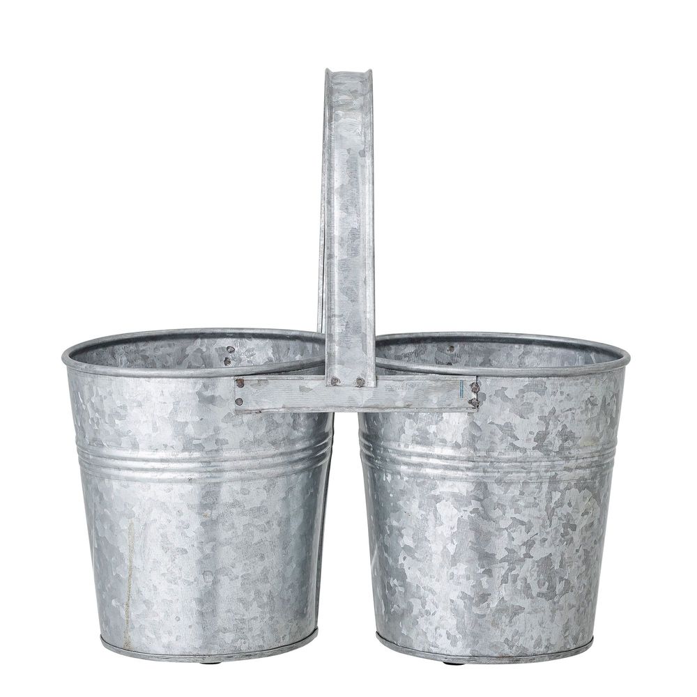 Pots de fleurs - Jessy Pot de fleurs, Gris, Fer galvanisé - BLOOMINGVILLE MULTIBRAND HOUSE