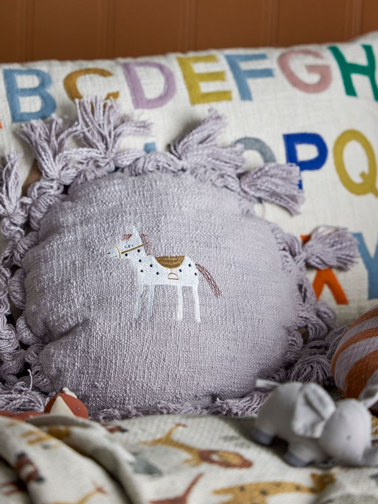 Coussins - Elinna Coussin, Violet, Coton  - BLOOMINGVILLE MINI