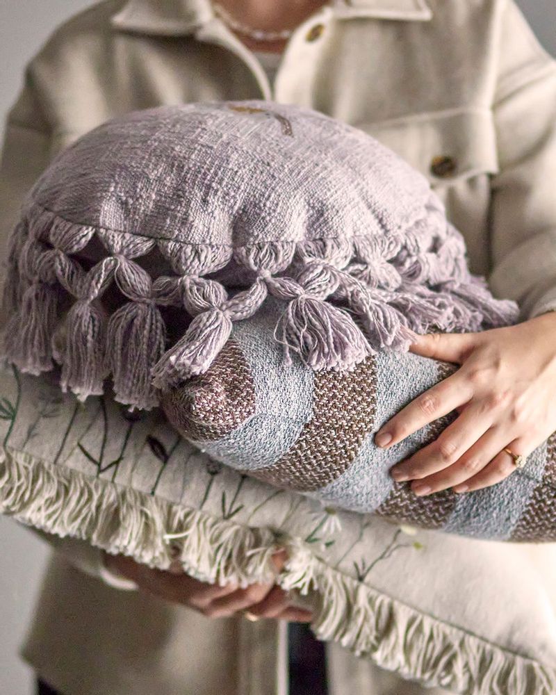 Coussins - Elinna Coussin, Violet, Coton  - BLOOMINGVILLE MINI