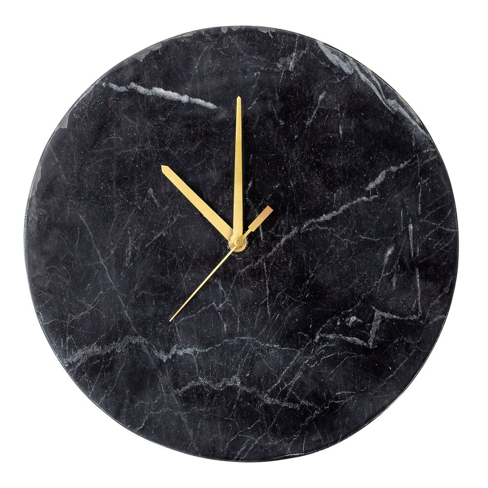 Horloges - Jamin Horloge murale, Noir, Marbre - BLOOMINGVILLE MULTIBRAND HOUSE