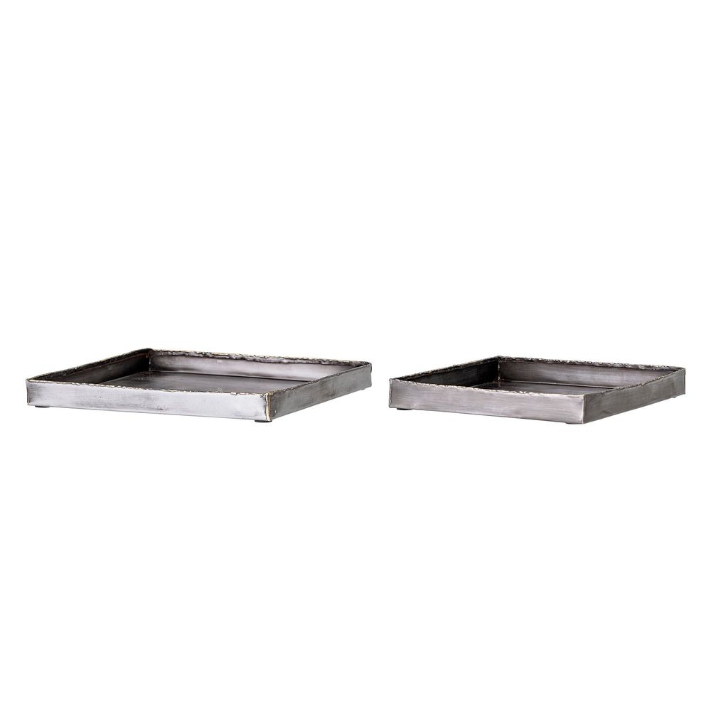 Trays - Cody Tray, Black, Metal Set of 2 - BLOOMINGVILLE MULTIBRAND HOUSE