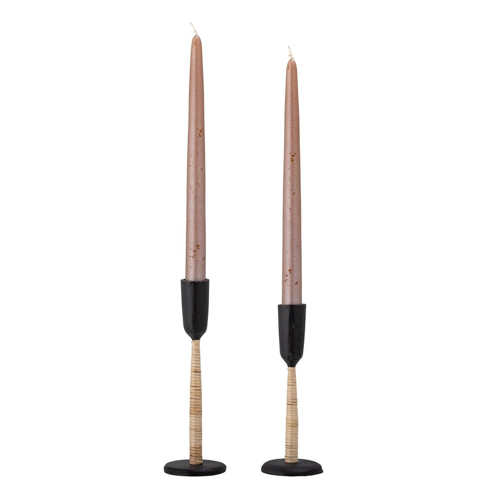 Bougeoirs et photophores - Kesha Bougeoir, Noir, Métal Set of 2 - BLOOMINGVILLE MULTIBRAND HOUSE