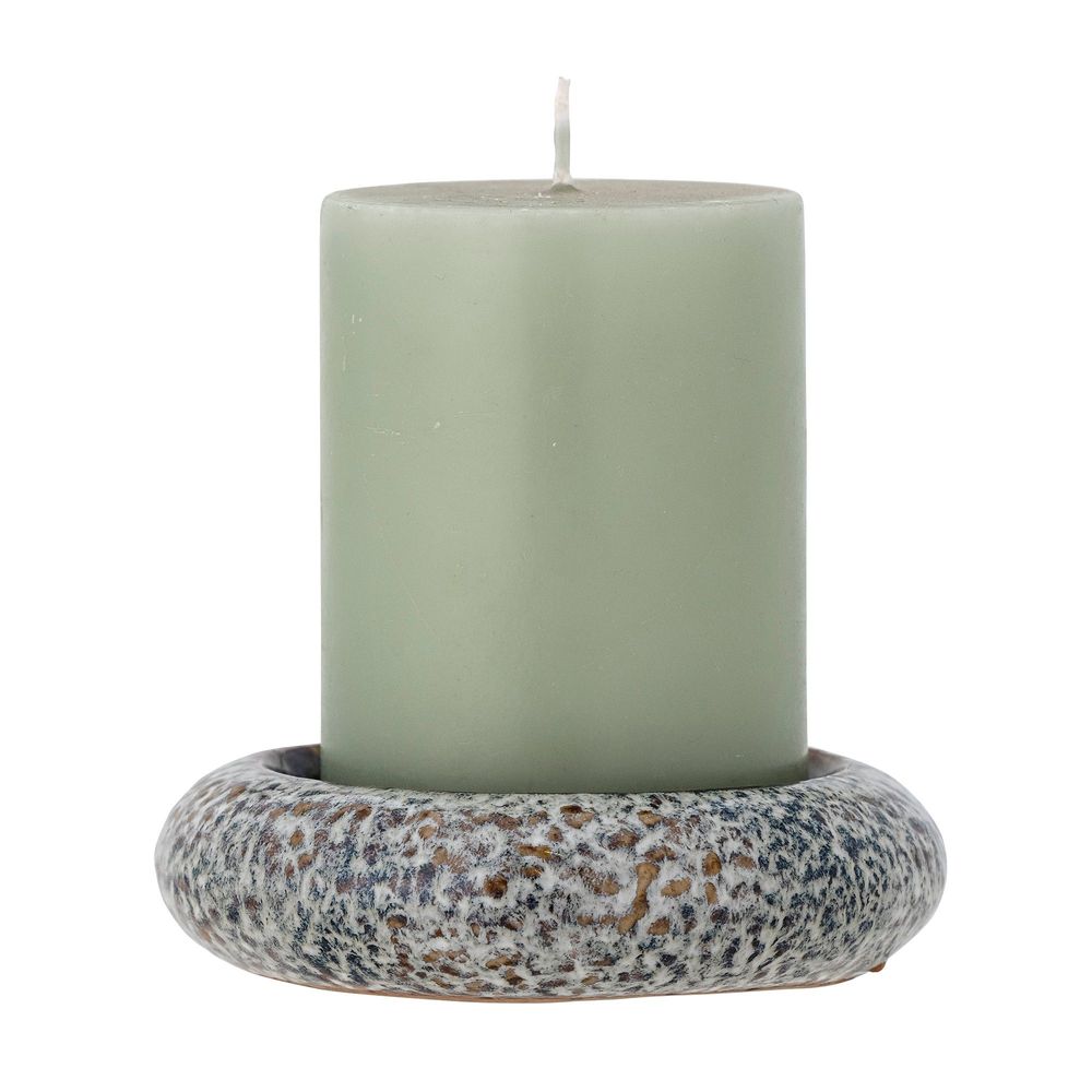 Candlesticks and candle holders - Oshin Candle Holder, Grey, Stoneware - BLOOMINGVILLE MULTIBRAND HOUSE