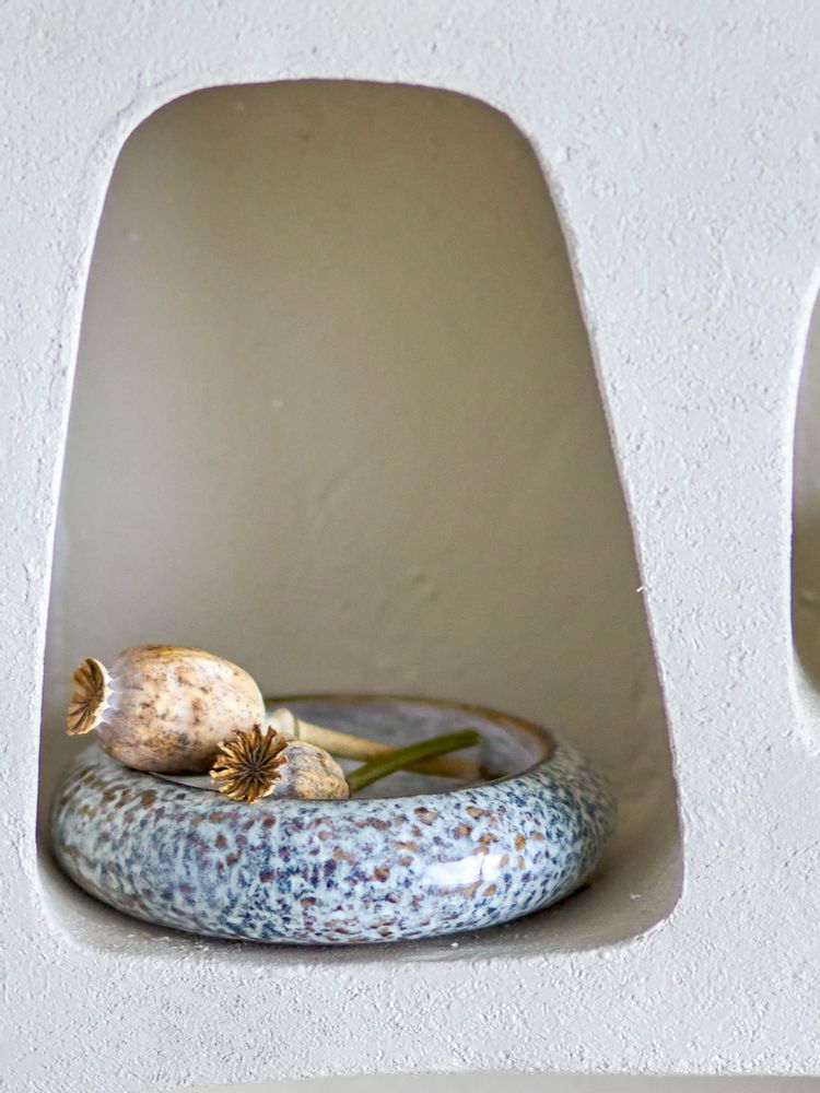 Candlesticks and candle holders - Oshin Candle Holder, Grey, Stoneware - BLOOMINGVILLE MULTIBRAND HOUSE