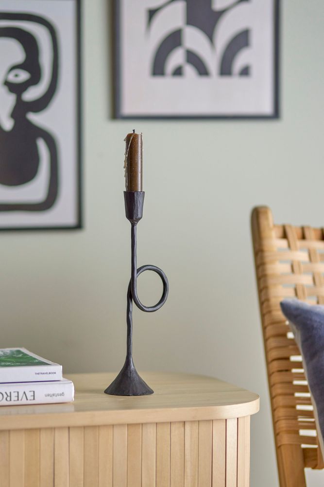 Bougeoirs et photophores  - Jada Bougeoir, Noir, Métal  - BLOOMINGVILLE MULTIBRAND HOUSE
