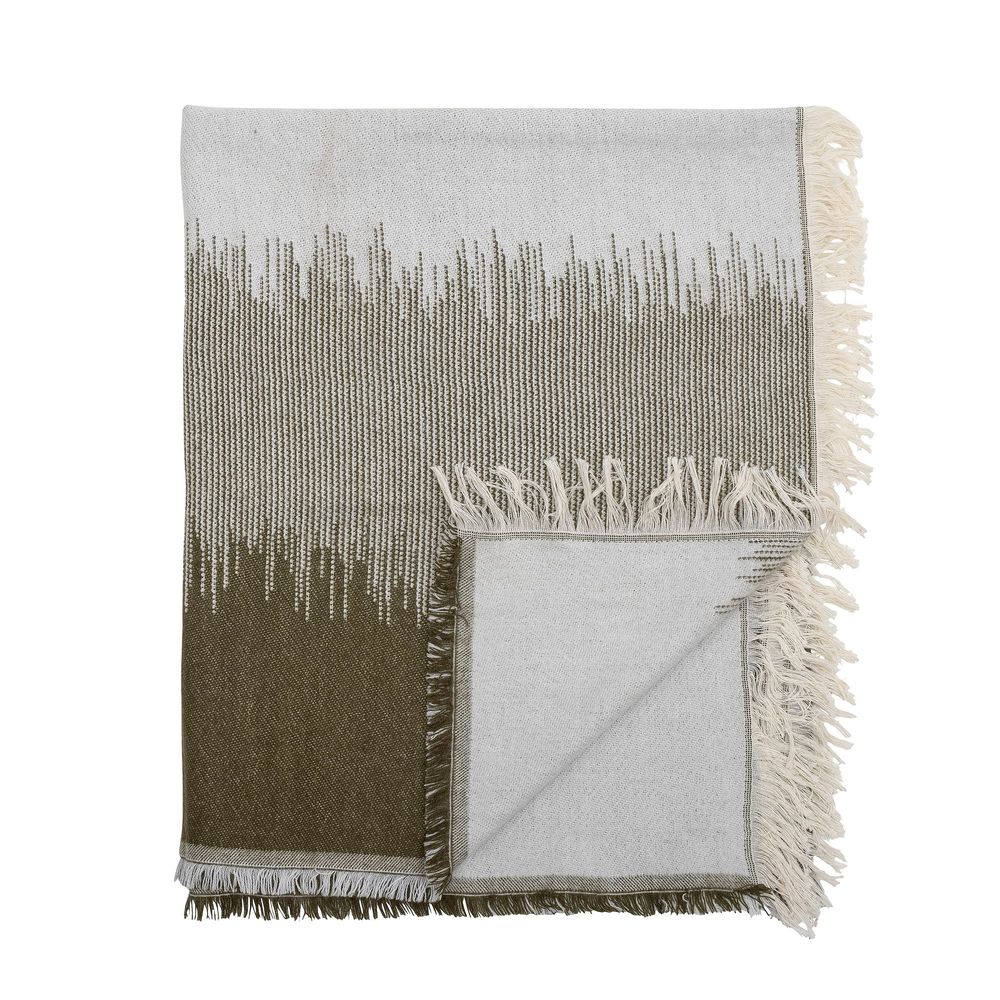 Throw blankets - Lucienne Throw, Green, Acrylic - BLOOMINGVILLE MULTIBRAND HOUSE