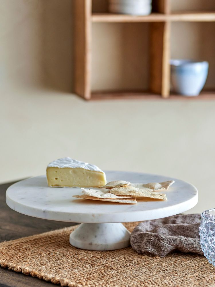 Plateaux - Fenya Plateau à gâteau, Blanc, Marbre - BLOOMINGVILLE MULTIBRAND HOUSE