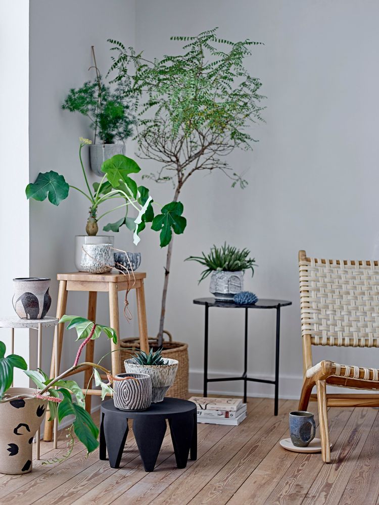 Pots de fleurs - Nala Pot de fleurs, Noir, Terre cuite - BLOOMINGVILLE MULTIBRAND HOUSE