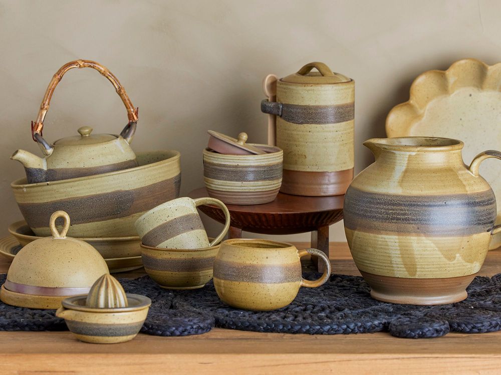 Kitchen utensils - Solange Teapot, Nature, Stoneware - BLOOMINGVILLE MULTIBRAND HOUSE