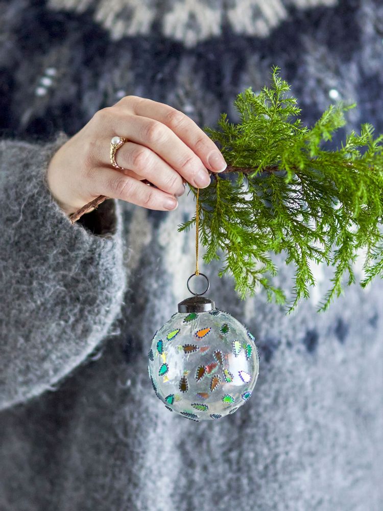 Christmas garlands and baubles - Ellina Ornament, Clear, Recycled Glass - BLOOMINGVILLE MULTIBRAND HOUSE