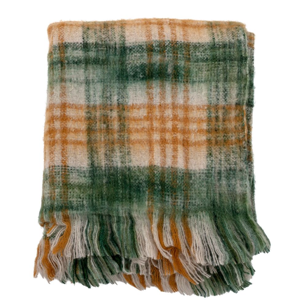 Throw blankets - Baloo Throw, Green, Acrylic - CREATIVE COLLECTION