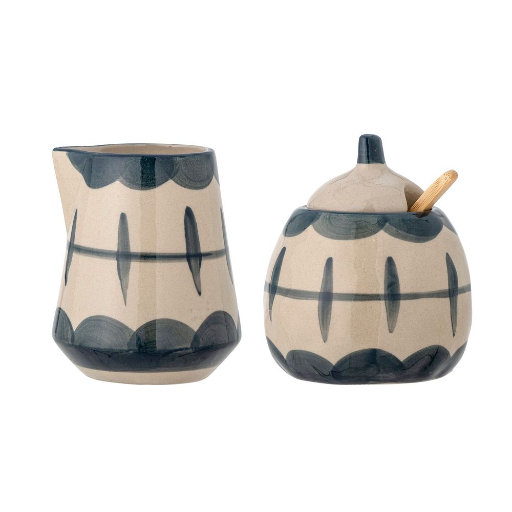 Carafes - Allium Pot à lait & sucrier, Blue, Grès Set of 3 - CREATIVE COLLECTION