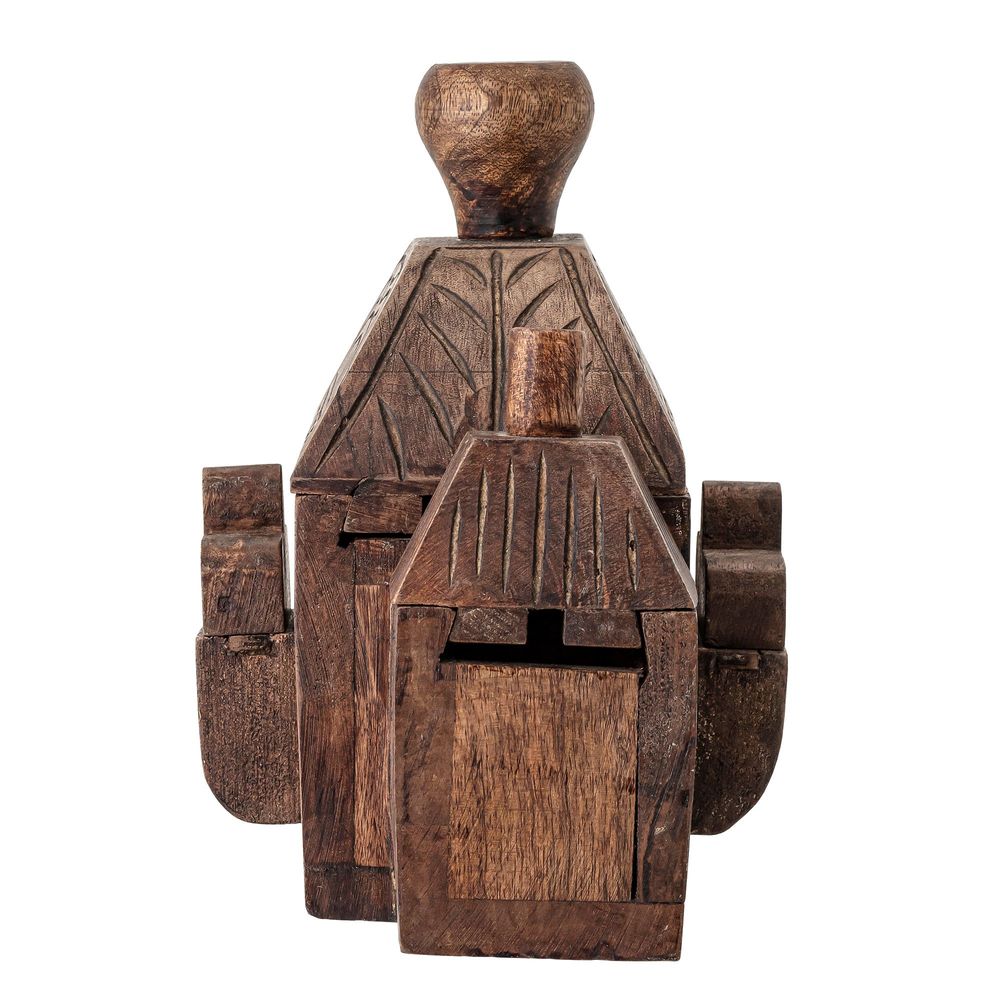 Boîtes de rangement  - Barin Boîte avec couvercle, Marron, Mango  - CREATIVE COLLECTION
