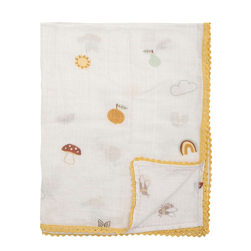 Accessoires pour puériculture - Agnes Couverture, Blanc, Coton - BLOOMINGVILLE MINI