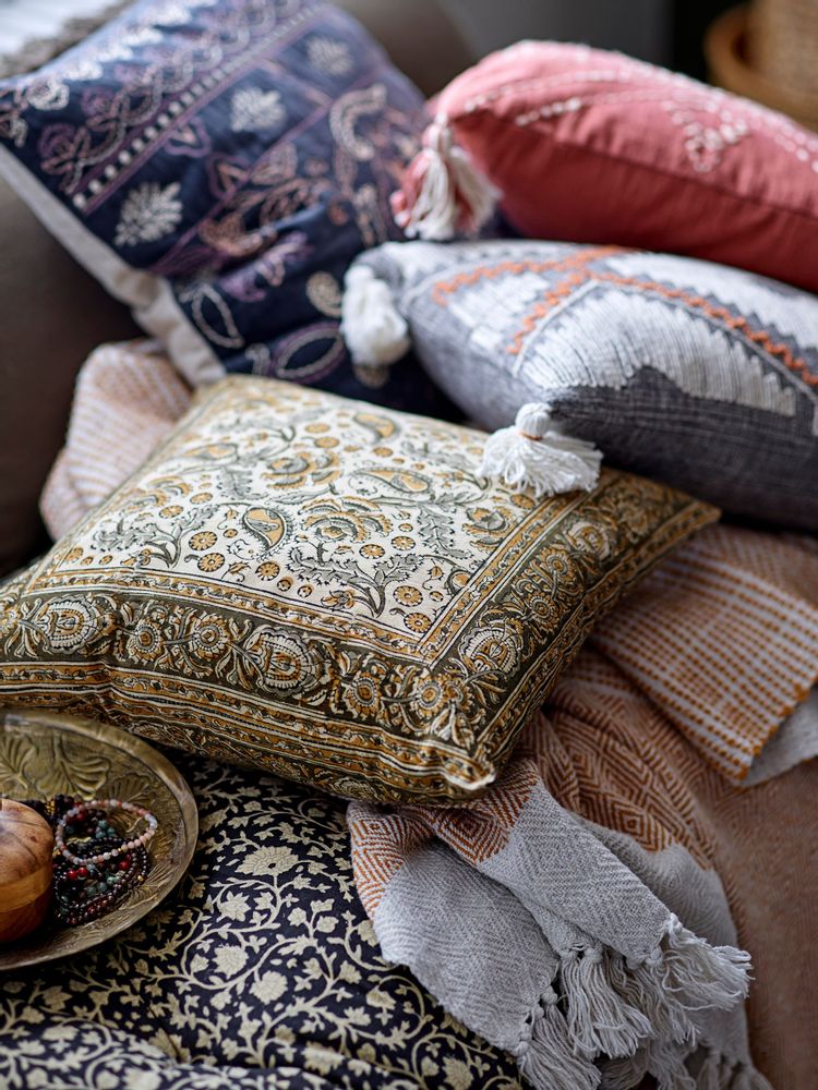Cushions - Nill Cushion, Green, Cotton - BLOOMINGVILLE MULTIBRAND HOUSE