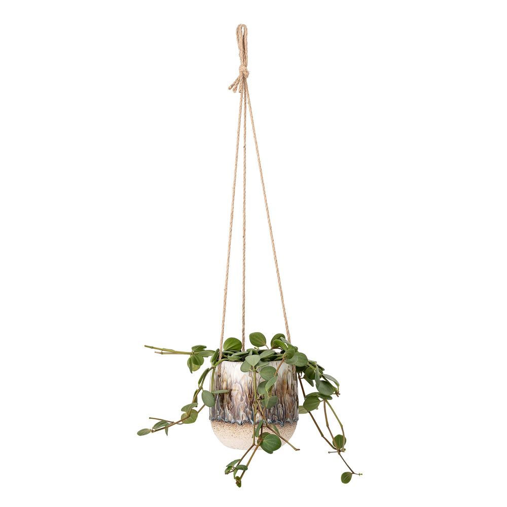 Flower pots - Rezan Flowerpot, Hanging, Nature, Stoneware  - BLOOMINGVILLE MULTIBRAND HOUSE