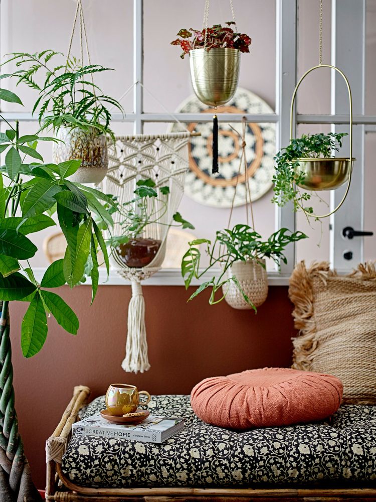 Flower pots - Rezan Flowerpot, Hanging, Nature, Stoneware  - BLOOMINGVILLE MULTIBRAND HOUSE