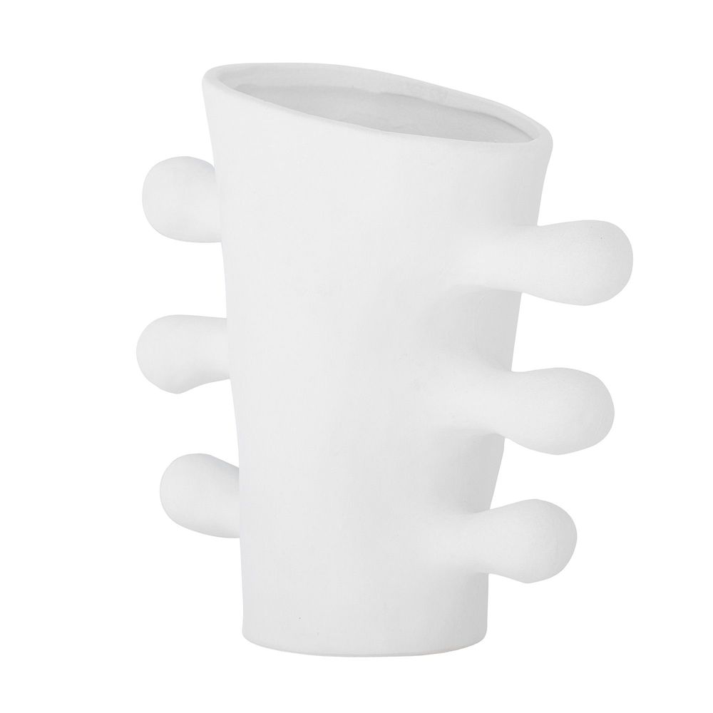 Vases - Pernilla Vase, White, Stoneware  - BLOOMINGVILLE MULTIBRAND HOUSE