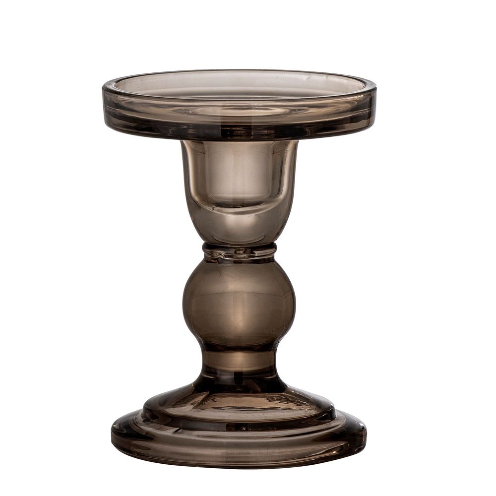 Candlesticks and candle holders - Joslyn Candle Holder, Grey, Glass - BLOOMINGVILLE MULTIBRAND HOUSE