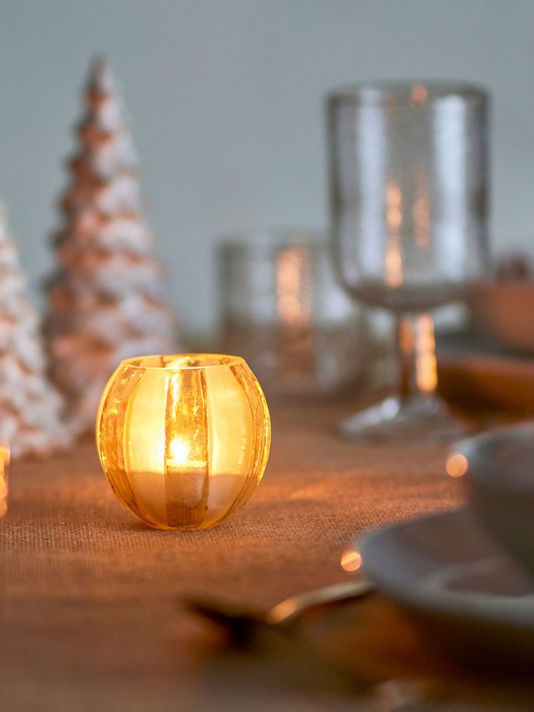 Candlesticks and candle holders - Felisia Votive, Gold, Recycled Glass - BLOOMINGVILLE MULTIBRAND HOUSE