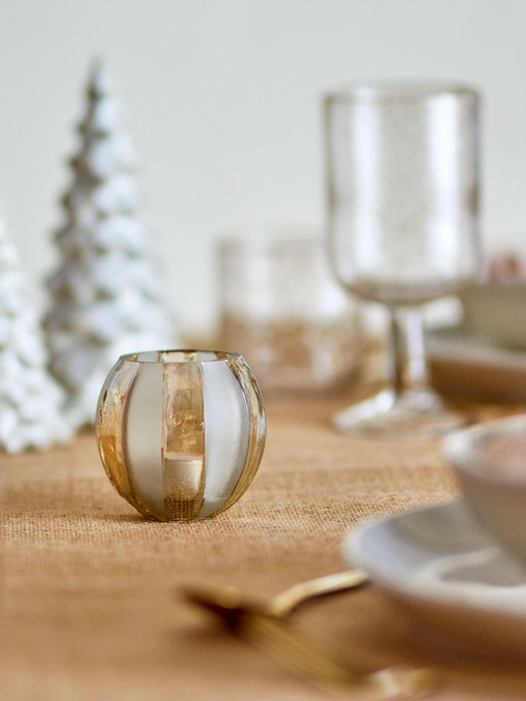 Candlesticks and candle holders - Felisia Votive, Gold, Recycled Glass - BLOOMINGVILLE MULTIBRAND HOUSE
