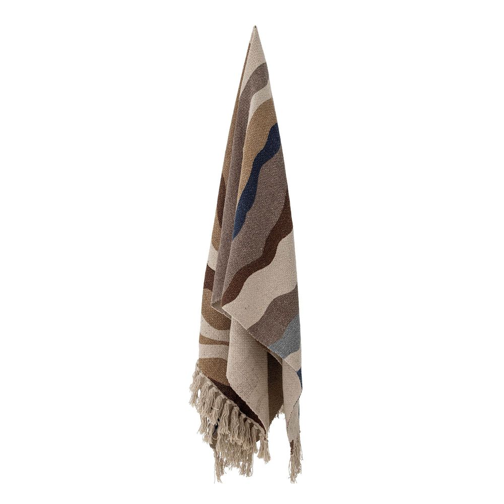 Throw blankets - Stephania Throw, Brown, Recycled Cotton  - BLOOMINGVILLE MULTIBRAND HOUSE
