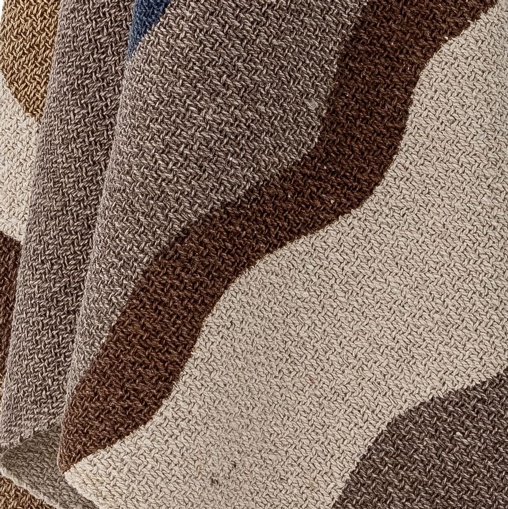 Throw blankets - Stephania Throw, Brown, Recycled Cotton  - BLOOMINGVILLE MULTIBRAND HOUSE