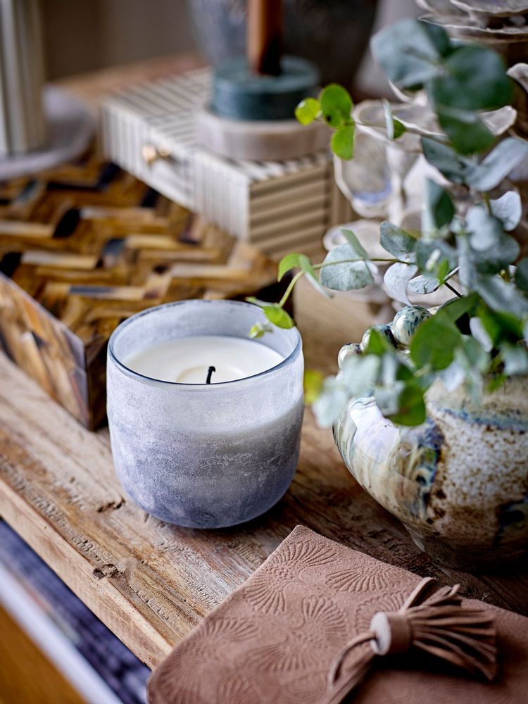 Candles - NO.3-Santal Fig Scent Candle, Blue, Natural Wax - ILLUME X BLOOMINGVILLE