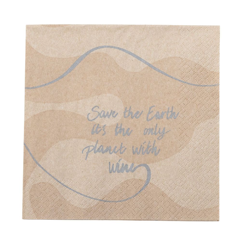 Napkins - Earth Napkin, Nature, FSC® Recycled, Papir Pack of 20 - BLOOMINGVILLE MULTIBRAND HOUSE