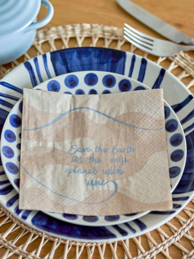 Napkins - Earth Napkin, Nature, FSC® Recycled, Papir Pack of 20 - BLOOMINGVILLE MULTIBRAND HOUSE