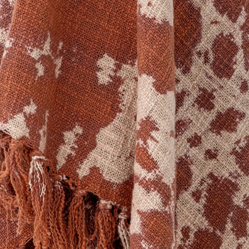 Throw blankets - Giuseppa Throw, Brown, Cotton - CREATIVE COLLECTION