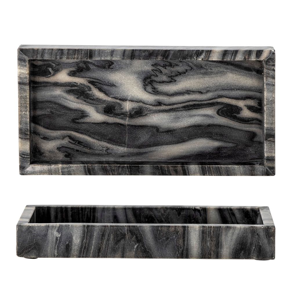Plateaux - Feliza Plateau, Gris, Marbre - BLOOMINGVILLE MULTIBRAND HOUSE