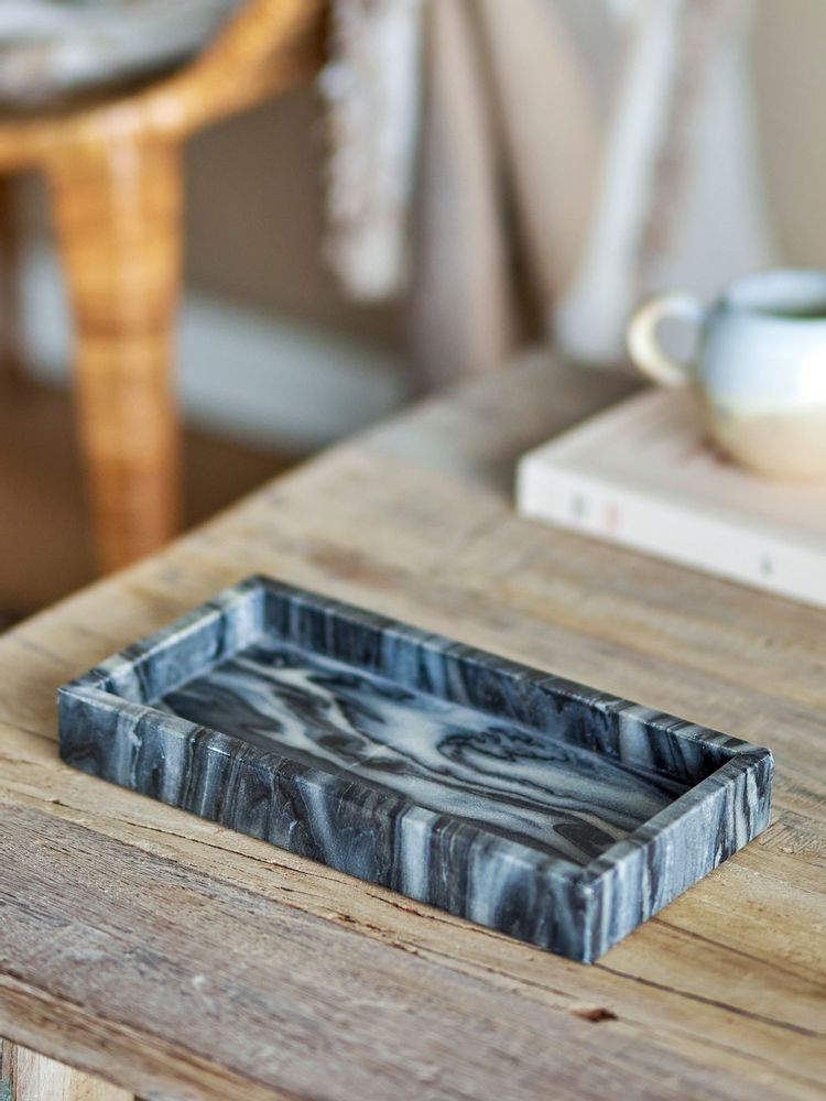 Plateaux - Feliza Plateau, Gris, Marbre - BLOOMINGVILLE MULTIBRAND HOUSE