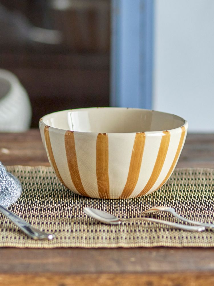 Bowls - Begonia Bowl, Brown, Stoneware - CREATIVE COLLECTION