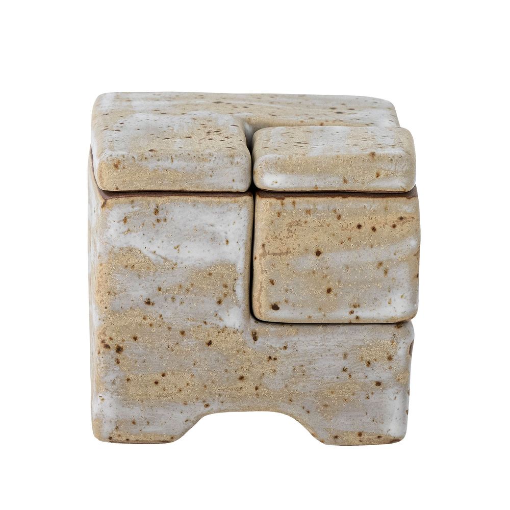 Boîtes de rangement - Madox Boîte avec couvercle, Gris, Grès - CREATIVE COLLECTION