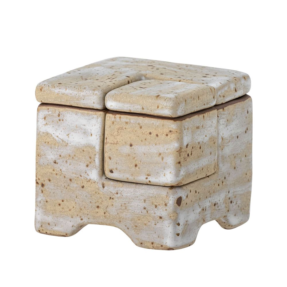 Boîtes de rangement - Madox Boîte avec couvercle, Gris, Grès - CREATIVE COLLECTION