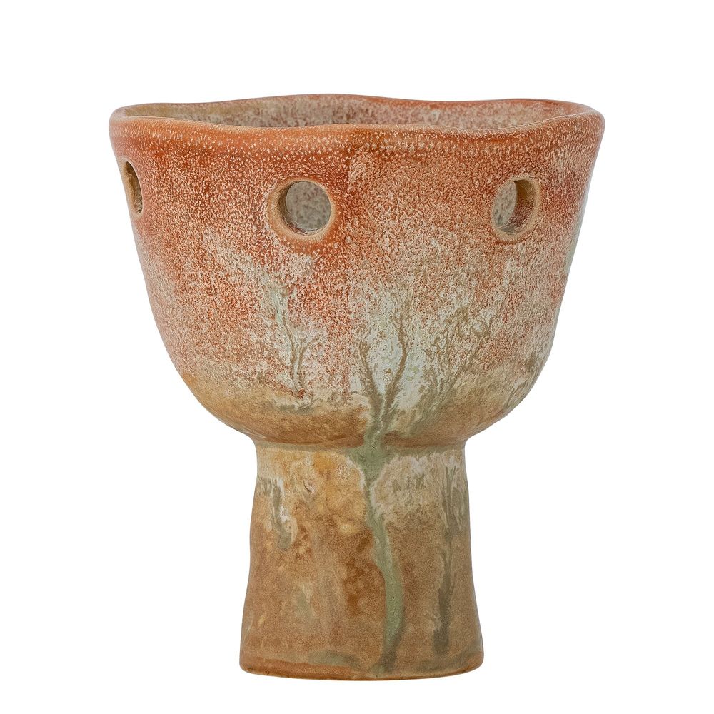 Candlesticks and candle holders - Loren Votive, Brown, Stoneware - CREATIVE COLLECTION