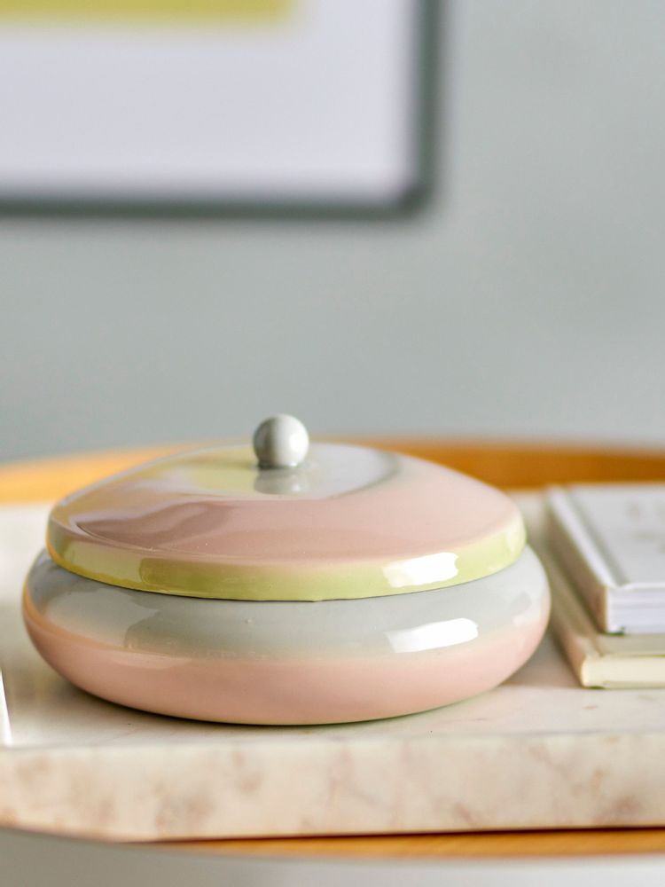 Boîtes de conservation - Peach Cruche avec couvercle , Rose, Métal  - BLOOMINGVILLE MULTIBRAND HOUSE