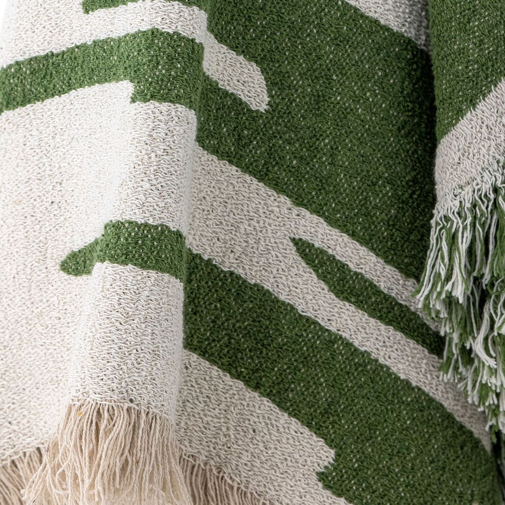 Throw blankets - Haxby Throw, Green, Recycled Cotton - BLOOMINGVILLE MULTIBRAND HOUSE