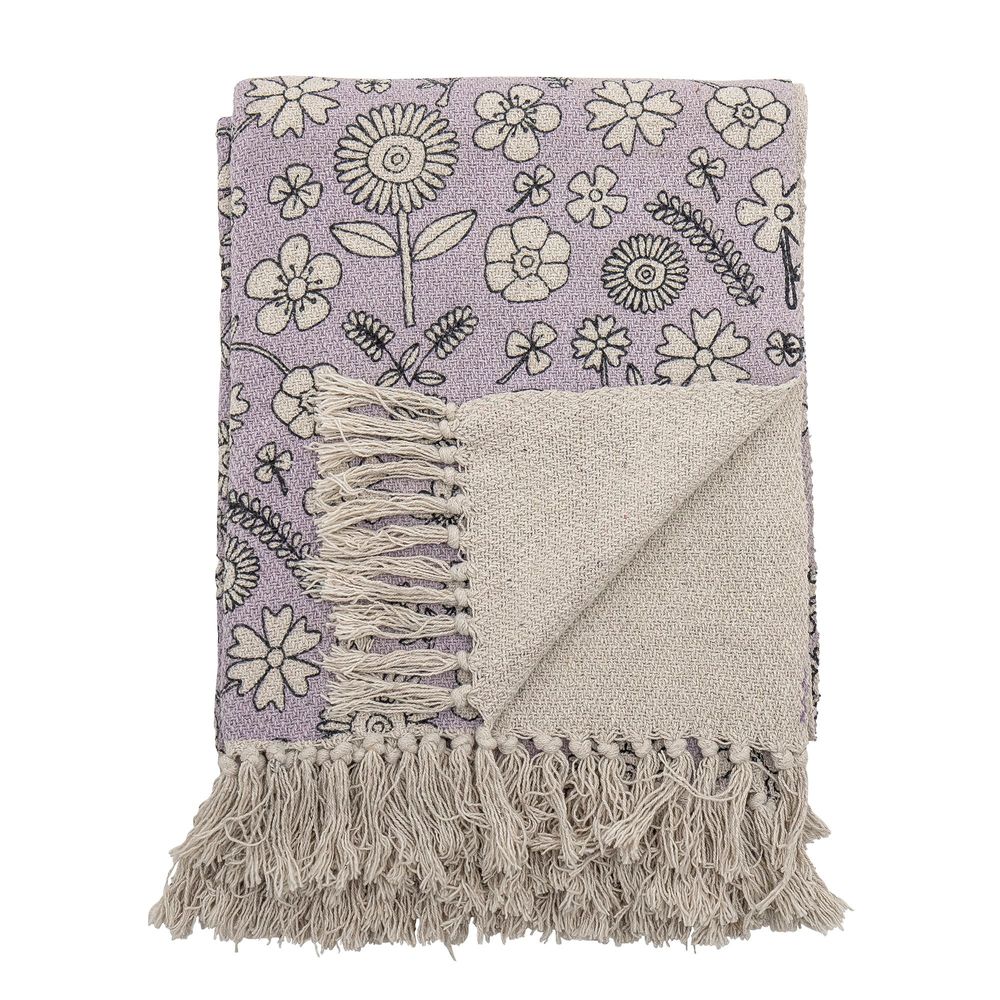 Plaids - Salli Plaid, Violet, Coton recyclé - BLOOMINGVILLE MINI