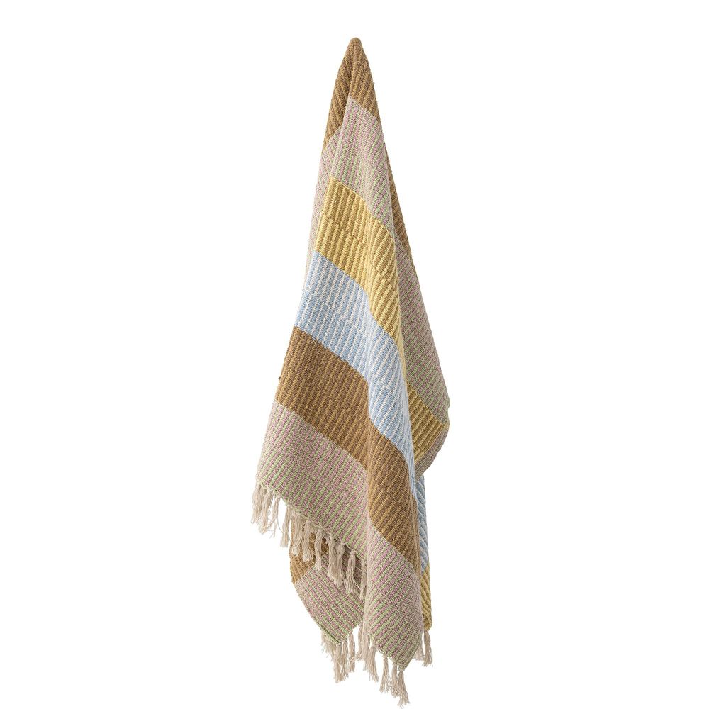 Throw blankets - Isnel Throw, Yellow, Recycled Cotton - CREATIVE COLLECTION