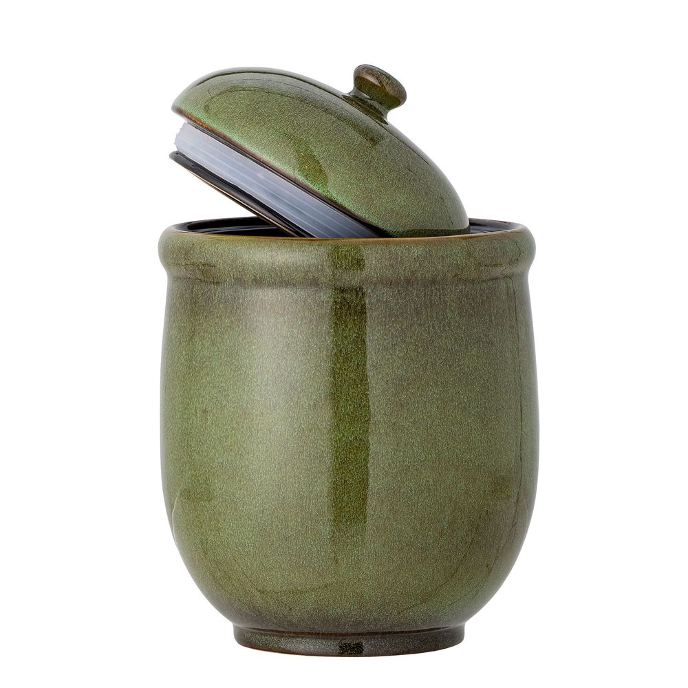 Food storage - Jenifer Jar w/Lid, Green, Stoneware  - BLOOMINGVILLE MULTIBRAND HOUSE