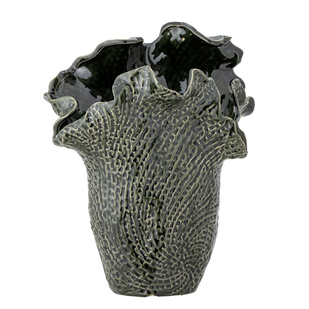 Vases - Safiya Vase, Verte, Grès - CREATIVE COLLECTION